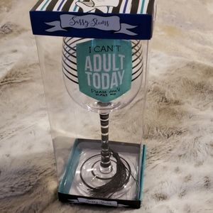 NWB - "I Can't Adult Today" 15 oz Wine Gla…